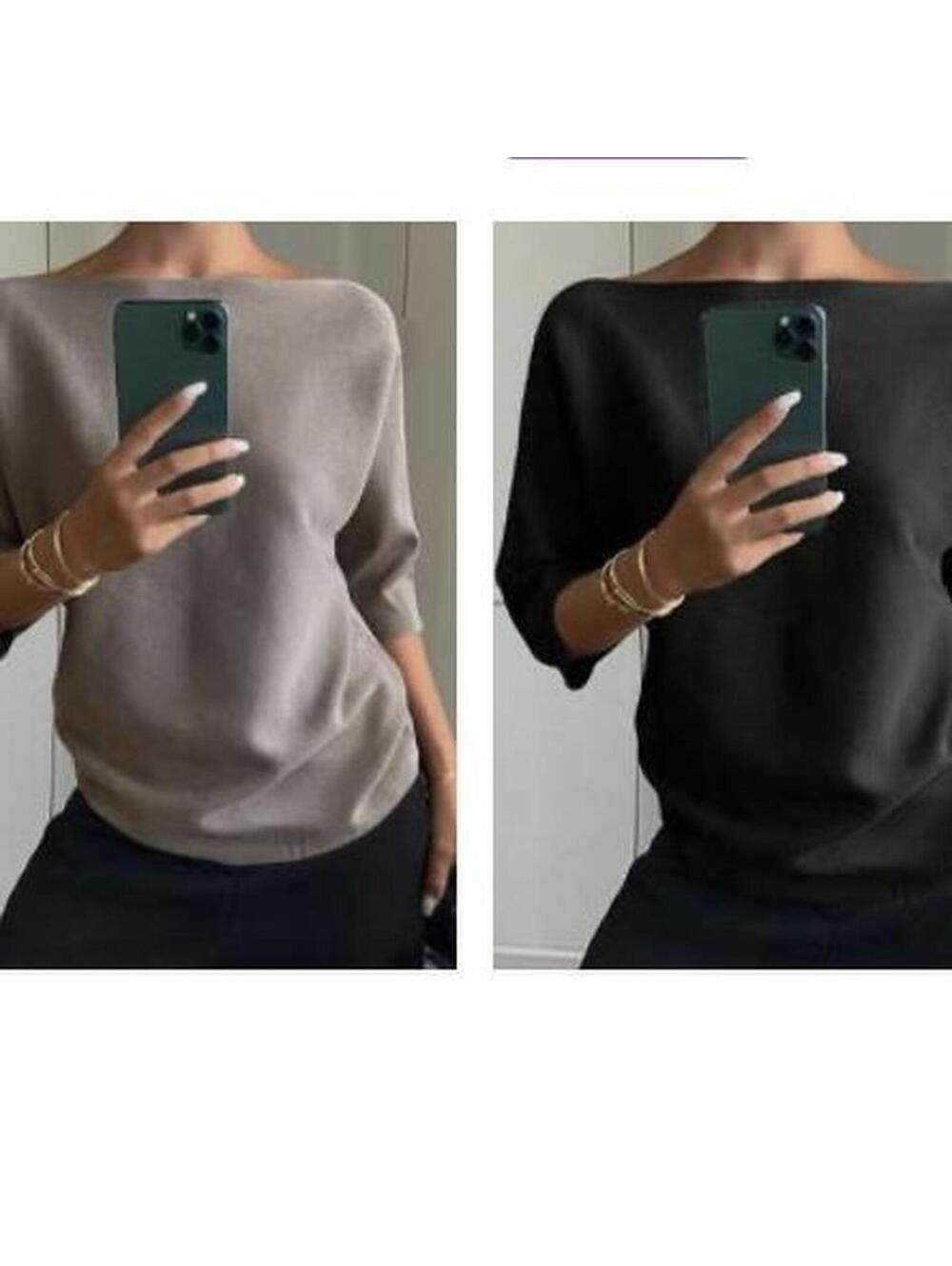 black and brown off the shoulder top bundle